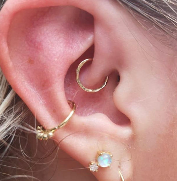 Daith and conch piercing